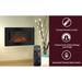 30-In. Callisto Wall Mount Electric Fireplace with Log Display , Timer, and Remote, Black - Cambridge CAMBR30WMEF-2BLK