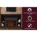 47 In. Electric Fireplace Heater with a 1500W Log Insert and Mahogany Mantel - Cambridge CAM5021-1MAH