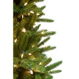 9 Ft. Carmel Pine Slim Artificial Christmas Tree with Clear LED String Lighting - Fraser Hill Farm FFCP090-5GR