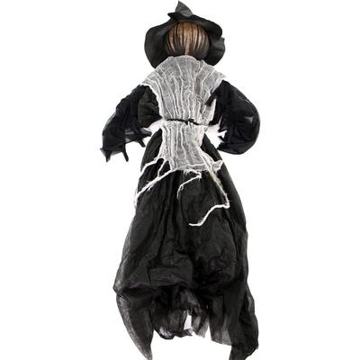 Lawn Decor Witches, Outdoor Halloween Decoration, Light-Up White, Hanging Option - Haunted Hill Farm HHWITCH-1STL