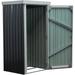 3-Ft. x 3-Ft. x 6-Ft. Galvanized Steel Patio Storage Shed with Twist Lock and 2 Tool Hooks, Dark Gray/White - Hanover HANPATSHD-GW