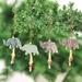 The Holiday Aisle® Elephant Celebration, Wood Ornaments Set Of 4 Wood in Brown | 1.8 H x 3 W x 0.3 D in | Wayfair 7115A8F02914420E8829F976777BC174