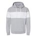 J America 8644 Men's Varsity Pullover Hooded Sweatshirt in Oxford size Medium | Cotton/Polyester Blend JA8644, 8644JA