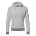 J America 8709 Flip Side Pullover Hooded Sweatshirt in Grey Heather size XL | Cotton/Polyester Blend JA8709, 8709JA