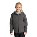 Sport-Tek YST56 Youth Waterproof Insulated Jacket in Graphite Grey size Medium | Polyesterfill