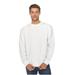 Lane Seven LS14004 Premium Crewneck Sweatshirt in White size Medium | Ringspun Cotton