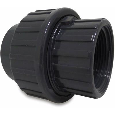 Mega Group - Mega Verschraubung pvc-u 40 mm x 1 1/4 Zoll Klebemuffe x Innengewinde 10 bar, grau Image