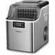 3,2L Eiswürfelmaschine Ice Maker, Eismaschine Eiswürfelbereiter inkl. Schaufel Timer / 24 Eiswürfel