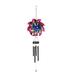 Metal Purple Rainbow Wind Spinner Hanging Chimes Outdoor 47 Inch - 47 X 12.25 X 5.25 inches