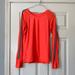 Athleta Tops | Athleta Orange Pink Grey Sheer Long Sleeve Thumb Hole Crewneck Running Top Shirt | Color: Orange/Pink | Size: Xs