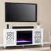 Maldina Color Changing Fireplace W Media Storage by SEI Furniture in White