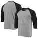 Men's '47 Heathered Gray/Black Chicago White Sox 1900 Inaugural Season Vintage Raglan 3/4-Sleeve T-Shirt