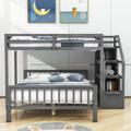 Duky Twin Over Full L-Shaped Bunk Beds by Harriet Bee in Gray | 61.4 H x 78.4 W x 97.2 D in | Wayfair 5AA9409E95BF4A0BA5006D12AFA68539