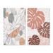 Bayou Breeze Abstract One Line Art Tropical Plants II - Tropical Art Set Of 2 Pieces Canvas | 20 H x 24 W x 1 D in | Wayfair