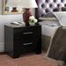 ClickDecor Hudson End Side Table Nightstand w/ 2-Drawers Wood in Black | 19.8 H x 21.26 W x 15.35 D in | Wayfair FUTB10147B