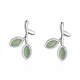 MEEKAGAN-Boucles d'Oreilles en Forme de Cuir oral elu pour Femme en Argent Sterling 925 Opale