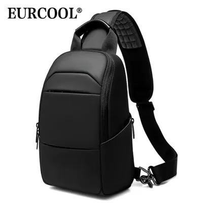 EURCOOL sac de messager pour hommes 9.7 pouces iPad sac de poitrine sac de messager sac étanche sac