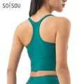 SOISOU-Soutien-gorge de sport en nylon respirant pour femme soutien-gorge de yoga sous-vêtements