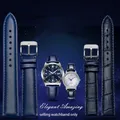 Bracelet de montre en cuir véritable couleur bleue pour citizen rossini 14 16 18 20mm 21m 22mm