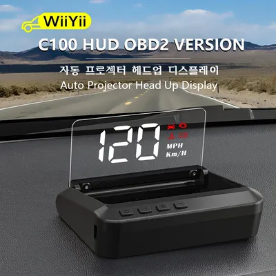 WiiYii C100 OBD2 GPS voiture vitesse projecteur miroir conduite à bord HUD affichage tête haute