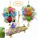 Ensemble de jouets pour oiseaux et perroquets 3 pièces/lot broyeur coloré recherche de