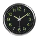 Grande horloge murale Shoous ronde lueur dans le noir décor intérieur sans tic-tac 12 po