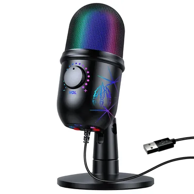Microphone PC de jeu USB de nouveau Design pour Podcasts en Streaming micro de bureau à
