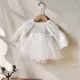 Vêtements de printemps et d'automne pour bébés filles robe de soirée pour bébés filles barboteuse