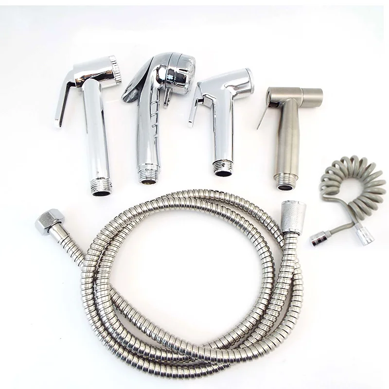 Pommeau de douche de Bidet de salle de bains à main autonome, pistolet de pulvérisation ABS 1.5m 2m, tuyau d'eau, tube à ressort, pulvérisateur de toilettes, lavage de salle de bains