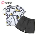 PatPat-Ensemble T-shirt et short pour garçon 2 pièces imprimé animal dinosaure lettre short