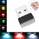 Mini lampe LED USB au néon pour voiture luminaire décoratif d'intérieur lumière d'ambiance