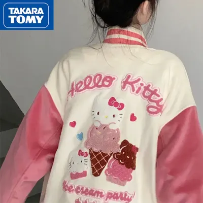 TAKARA TOMY – veste d'hiver en coton épais avec imprimé de dessin animé Hello Kitty uniforme de