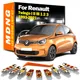 MDNG-Kit d'éclairage intérieur LED Canbus Map avant ampoules de voiture pour Renault Twingo I II