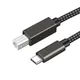 Câble d'imprimante tressé USB C vers USB B 2.0 pour MacBook Pro Air Epson HP Canon Brother