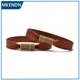MKENDN – Bracelets Vintage marron en cuir véritable pour hommes et femmes bijoux à boucle