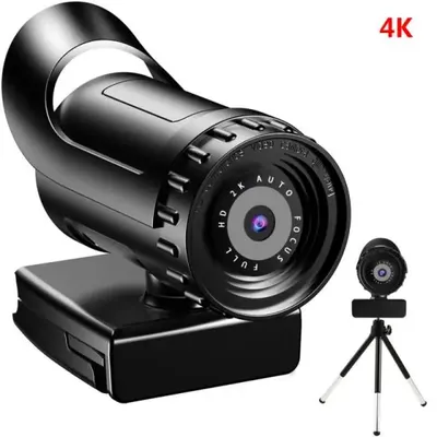 Nouvelle Webcam rotative 2022 p/2K/4K avec trépied caméra pour ordinateur réseau HD Live USB