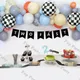 Feel Banner Vintage Race Car Decor Birthday Decor for Kids Two Fast Vroom Confronfeel Black