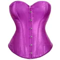 Corset élastique en Satin pour femmes Corset noir blanc bleu violet rouge Bustier désossé