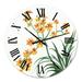 Designart 'Yellow VIntage Orchids' Traditional wall clock