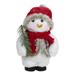 10" Plush Snowman Wearing Plaid Vest and Hat Christmas Figure