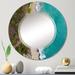 Designart 'Aerial View Of Turquoise Tropical Island Beach' Nautical & Coastal Printed Wall Mirror