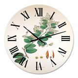 Designart 'Vintage Botanicals XIII' Farmhouse wall clock