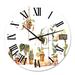 Designart 'Indoor House Plants Urban Jungle II' Traditional wall clock