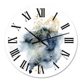 Designart 'Minimalistic Landscape of Mountains With Moon' Modern wall clock