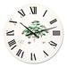 Designart 'Vintage Plant Life XIII' Farmhouse wall clock