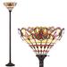 Botanical Tiffany-Style 70" Torchiere LED Floor Lamp, Bronze by JONATHAN Y - 70" H x 15" W x 15" D