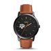 Fossil Black Texas A&M Aggies Personalized Minimalist Slim Light Brown Leather Watch