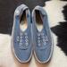 Vans Shoes | Blue Vans Heavily Used No Laces Size 7 | Color: Blue | Size: 7