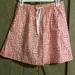 J. Crew Skirts | J. Crew Geometric Pink White Skirt Linen Blend Drawstring Skirt | Color: Pink/White | Size: 2