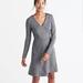 Madewell Dresses | Madewell Bridgewalk Gray V-Neck Long Sleeve Dress Size 8 | Color: Gray | Size: 8